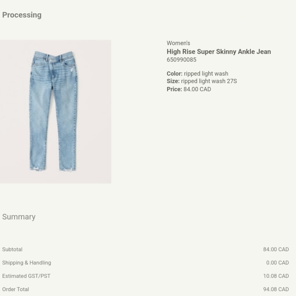 Abercrombie & Fitch skinny jeans size 27 - Picture 3 of 5